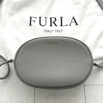 FURLA 훌라 숄더백 크로스바디 그레이 가죽 수납 가방 포함