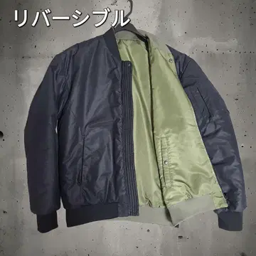 [ 새상품급 ] TAKEO KIKUCHI 리버서블 MA-1 블랙/카키