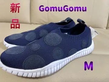 GomuGomu 네이비 도트 무늬 슬립온 M