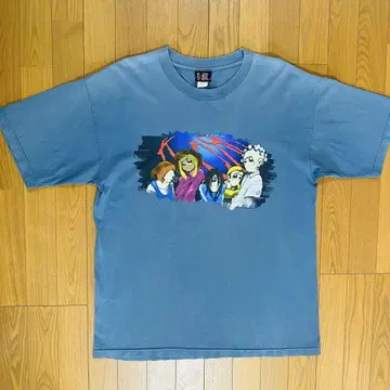 90s 빈티지 KORN T셔츠 Giant 택 XL 스카이블루