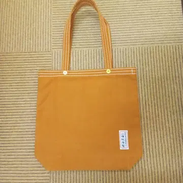 미사용 캔버스 패브릭 소재 벽돌색 토트백 숄더