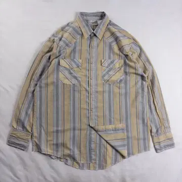빈티지 구제 의류 USA제 90s 레트로 스트라이프 카우보이 웨스턴 셔츠