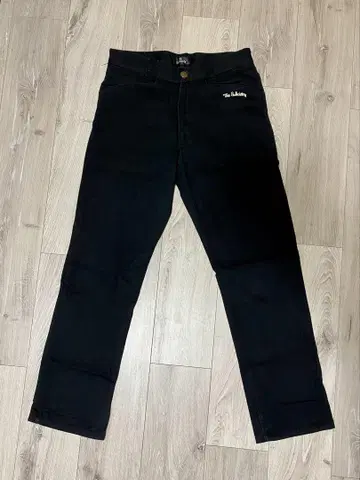 SUBCIETY 로고 자수 블랙 데님