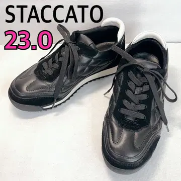 미사용급 STACCATO 스태커토 퀼팅 퍼프 스니커즈 천연 가죽