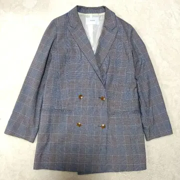 새상품급 FRAMe WORK 더블 브레스트 자켓 체크 38