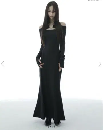 새상품급 melt the lady ring point long dress