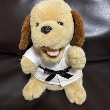 Gonta 개 모양 봉제 인형 화이트 유도복 포함