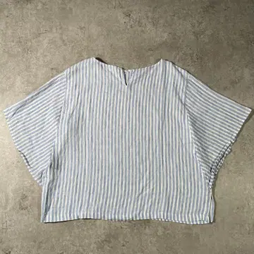 [ 새상품급 ] INED 이네드 린넨 스트라이프 블라우스 15 XL