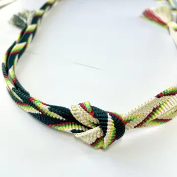 고려 남색 오리 깃털 색의 사사나미 조 허리띠