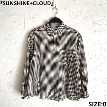 [ SUNSHINE+CLOUD ] 긴팔 셔츠 풀오버 깅엄 체크 셔츠0