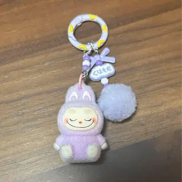 새상품 Labubu 키링 보라색 퍼플 인기