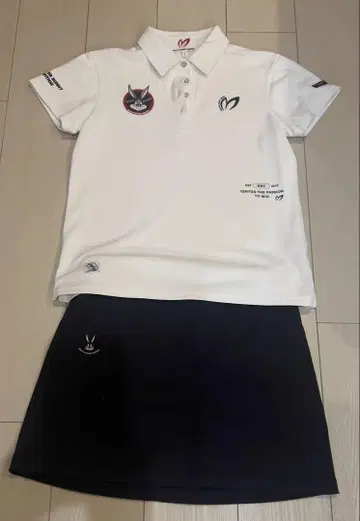 MASTER BUNNY EDITION 피케 셔츠와 스커트 세트