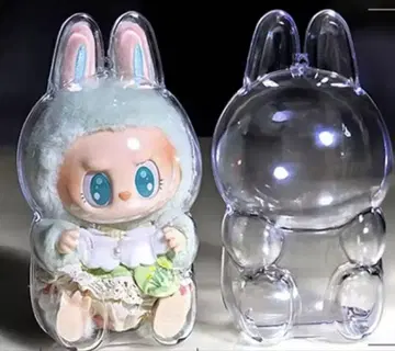 Labubu 클리어 보호 케이스 앉은 자세 2개 세트