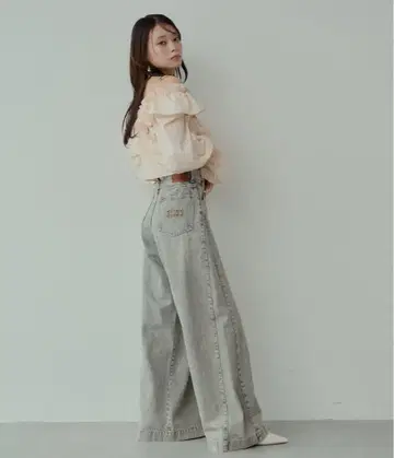 chico 루즈 와이드 데님 S 사이즈