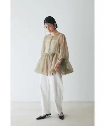 앤드노스탤지어 시스루 플레어 블루종