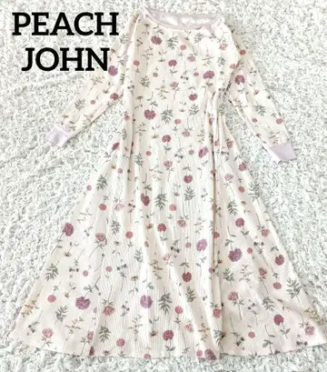 PEACH JOHN 피치 존 꽃무늬 와플 서멀 롱 원피스