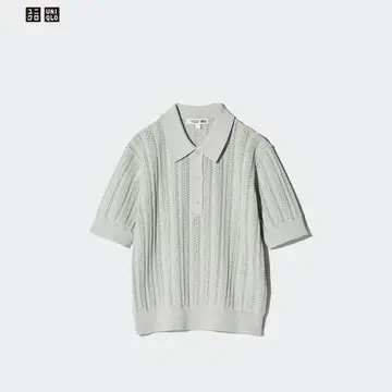 UNIQLO 코튼 포인트 폴로 스웨터 반팔