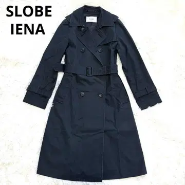 슬로브 이에나 트렌치코트 네이비 38 M 사이즈 SLOBE IENA