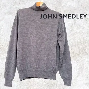 JOHN SMEDLEY 터틀넥 니트 실버 메리노울