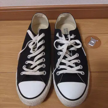 블랙 캔버스 로우컷 스니커즈
