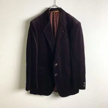 테일러드 자켓 하운드투스 패턴 벨로아 버건디 멋스러운 구제 의류