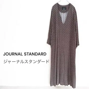 L'ESSAGE JOURNAL STANDARD 7부 소매 맥시 원피스