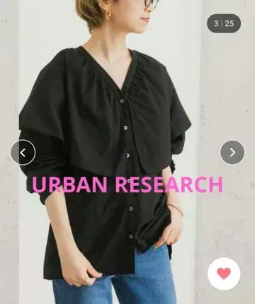 URBAN RESEARCH 빅 플레어 칼라 블라우스