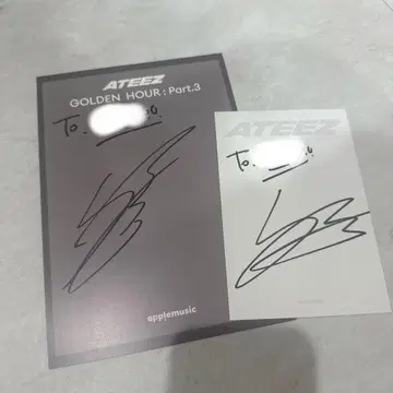 ATEEZ 민기 친필 사인 x 2장 세트