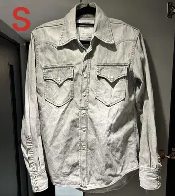 F.O.B. 팩토리 블랙 데님 긴팔 웨스턴 셔츠 S 일본제