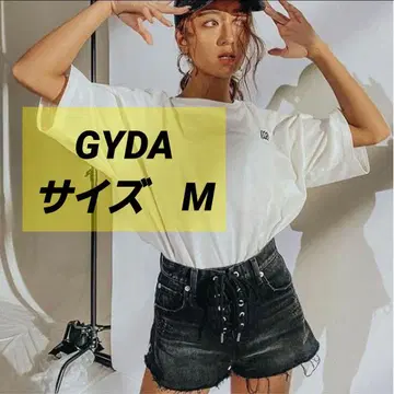 [ 새상품급 레어 ] GYDA 데미지 숏팬츠 M 미초파 블랙 레이스업