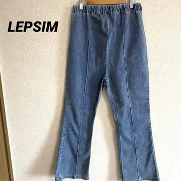 렙심 데님 팬츠 허리밴딩 센터 프레스풍 스트레이트 SIZE F