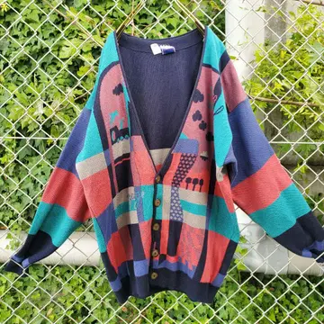 디자인 니트 디자인 가디건 레트로 니트 90s
