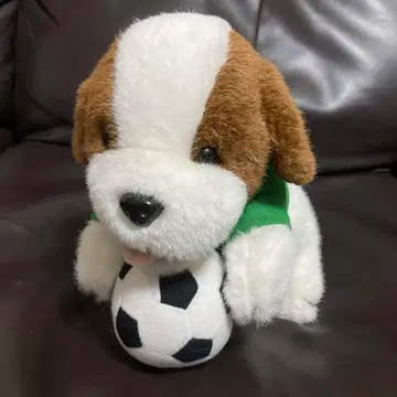 GONTA 축구공을 가진 강아지 봉제 인형