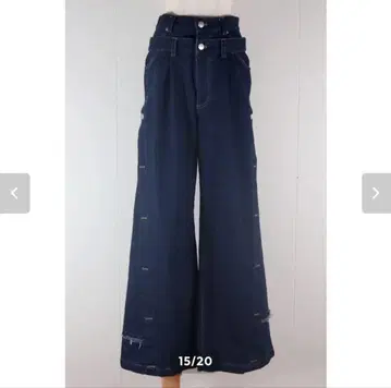 AULA AILA 아우라 아이라 LAYERED DENIM PANTS
