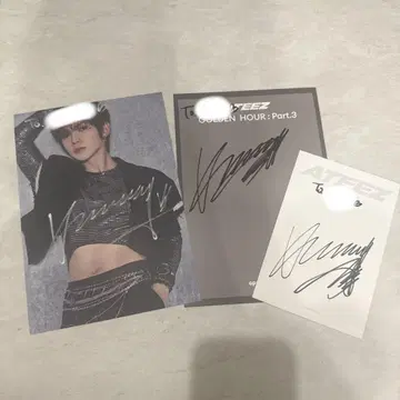 ATEEZ 아치즈 요상 친필 사인 3매 세트