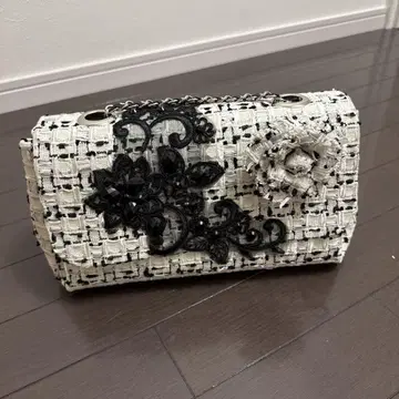 트위드 원단 사용 핸드메이드 백