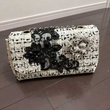 트위드 원단 사용 핸드메이드 백