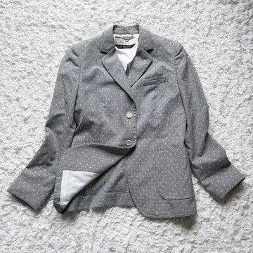 폴스미스 테일러드 자켓 도트 무늬 그레이 2버튼 42사이즈