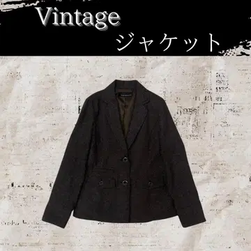 [ 00s vintage ] 다크 브라운 더블 버튼 자켓