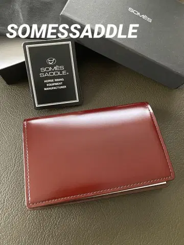 SOMES SADDLE 소메스사들 코도반 명함지갑 다크 브라운
