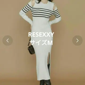 RESEXXY 리젝시 숄더 오픈 오픈 숄더 타이트 니트 원피스