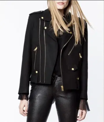 블랙 더블 라이더 자켓 ZADIG&VOLTAIRE