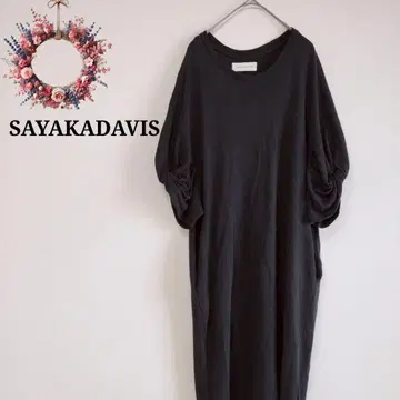 새상품급 SAYAKADAVIS 사야카디비스 드레이프 티셔츠 원피스 S