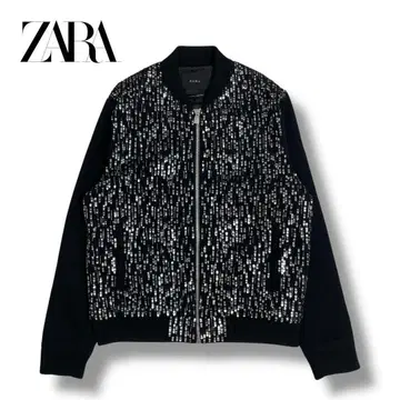 새상품급 ZARA 자라 스팽글 자켓 블루종