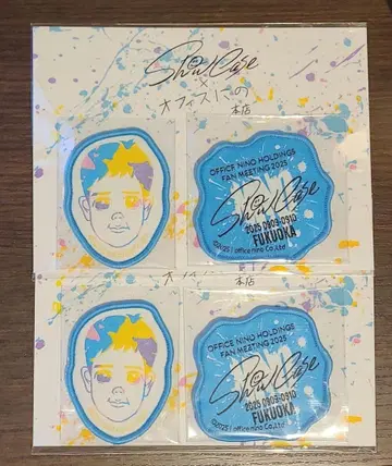 니노미야 카즈나리 와펜 스티커 후쿠오카 회장 한정판 파랑