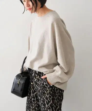 Spick & Span CHESS 루즈 보트넥 니트