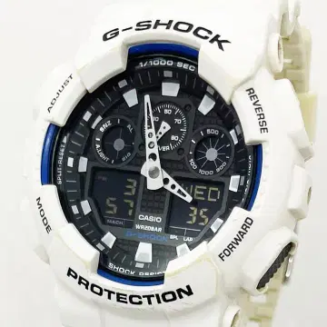 카시오 G-SHOCK 화이트 ANALOG-DIGITAL GA-100