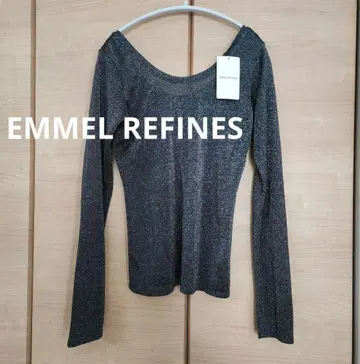 그린라벨 새상품 EMMEL REFINES 글리터 티셔츠/다크 그레이