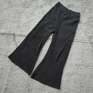 b1648 osmosis [ one ] 리브 블랙 와이드 팬츠 비침