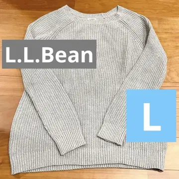 L.L.Bean 엘엘빈 니트 스웨터 그레이 100% 코튼